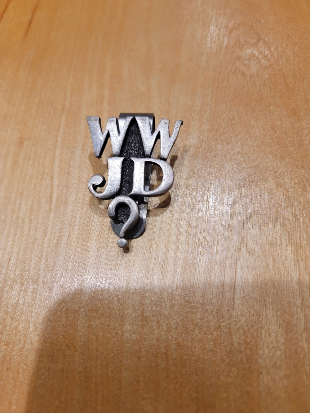 Silver Tone Monogram JP Decorative Pin